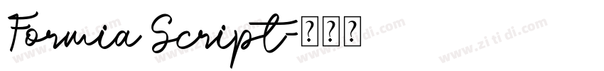 Formia Script字体转换